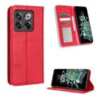 For OnePlus 10T 5G / Ace Pro 5G Magnetic Buckle Retro Texture Leather Phone Case(Red) - 1