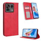 For ZTE Nubia Z40S Pro Magnetic Buckle Retro Texture Leather Phone Case(Red) - 1