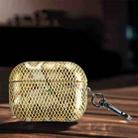 J01 Mesh Snakeskin Headphone Case For AirPods 3(Gold) - 1