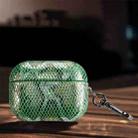 J01 Mesh Snakeskin Headphone Case For AirPods 3(Green) - 1