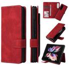 For Samsung Galaxy Z Fold4 5G Detachable Leather Folding Phone Case(Red) - 1