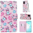 For Galaxy M80s Colored Drawing Pattern Plain Weave Horizontal Flip Leather Case with Holder & Card Slot & Wallet&Lanyard(Unicorn and flowers) - 1