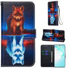 For Galaxy A91 Colored Drawing Pattern Plain Weave Horizontal Flip Leather Case with Holder & Card Slot & Wallet&Lanyard(Fox) - 1