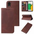 For Samsung Galaxy A03 Core Magnetic Closure Leather Phone Case(Brown) - 1