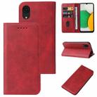 For Samsung Galaxy A03 Core Magnetic Closure Leather Phone Case(Red) - 1