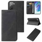For Samsung Galaxy S21 FE 5G Magnetic Closure Leather Phone Case(Black) - 1