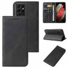 For Samsung Galaxy S21 Ultra 5G Magnetic Closure Leather Phone Case(Black) - 1