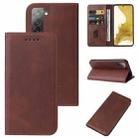 For Samsung Galaxy S22+ 5G Magnetic Closure Leather Phone Case(Brown) - 1
