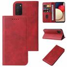 For Samsung Galaxy A02s EU Version Magnetic Closure Leather Phone Case(Red) - 1