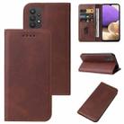 For Samsung Galaxy A32 4G / A32 Lite Magnetic Closure Leather Phone Case(Brown) - 1