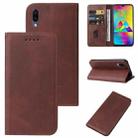 For Samsung Galaxy M20 Magnetic Closure Leather Phone Case(Brown) - 1
