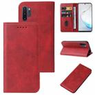 For Samsung Galaxy Note10+ Magnetic Closure Leather Phone Case(Red) - 1