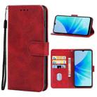 For OPPO A57e Leather Phone Case(Red) - 1