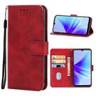 For OPPO A57s Leather Phone Case(Red) - 1