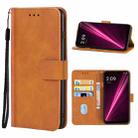 For T-Mobile REVVL 6 5G Leather Phone Case(Brown) - 1