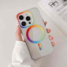 For iPhone 14 Pro Rainbow MagSafe Magnetic Phone Case(Transparent) - 1