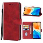 For vivo V25e Leather Phone Case(Red) - 1