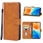 For vivo V25e Leather Phone Case(Brown) - 1