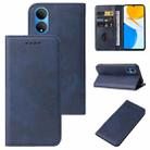 For Honor X7 Magnetic Closure Leather Phone Case(Blue) - 1