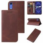 For Honor 8A Pro Magnetic Closure Leather Phone Case(Brown) - 1