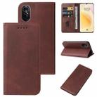 For Huawei Nova 8 Magnetic Closure Leather Phone Case(Brown) - 1