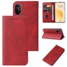 For Huawei Nova 8 Magnetic Closure Leather Phone Case(Red) - 1