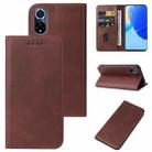 For Huawei Nova 9 Magnetic Closure Leather Phone Case(Brown) - 1