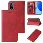For Huawei Nova 9 Magnetic Closure Leather Phone Case(Red) - 1