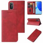 For Huawei Nova 9 SE Magnetic Closure Leather Phone Case(Red) - 1