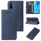 For Huawei Nova Y70 Magnetic Closure Leather Phone Case(Blue) - 1