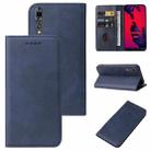 For Huawei P20 Magnetic Closure Leather Phone Case(Blue) - 1