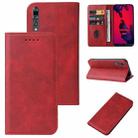 For Huawei P20 Magnetic Closure Leather Phone Case(Red) - 1