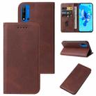 For Huawei P20 Lite 2019 Magnetic Closure Leather Phone Case(Brown) - 1