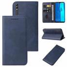 For Huawei Y Max Magnetic Closure Leather Phone Case(Blue) - 1