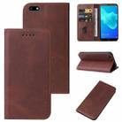 For Huawei Y5 Lite 2018 Magnetic Closure Leather Phone Case(Brown) - 1