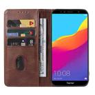For Huawei Y7 2018 Magnetic Closure Leather Phone Case(Brown) - 3