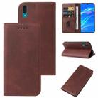 For Huawei Y7 Prime 2019 Magnetic Closure Leather Phone Case(Brown) - 1