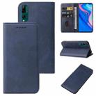 For Huawei Y9 Prime 2019 Magnetic Closure Leather Phone Case(Blue) - 1