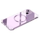For iPhone 12 CD Ring Magnetic Four Corner Airbags Phone Case(Purple) - 1