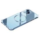 For iPhone 12 Pro CD Ring Magnetic Four Corner Airbags Phone Case(Dark Blue) - 1