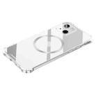 For iPhone 14 CD Ring Magnetic Four Corner Airbags Phone Case (Silver) - 1