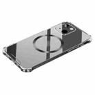 For iPhone 14 Plus CD Ring Magnetic Four Corner Airbags Phone Case (Black) - 1