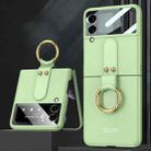 For Samsung Galaxy Z Flip4 GKK Ultra-thin PC Full Coverage Phone Flip Case with Ring Holder(Matcha Green) - 1