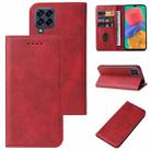 For Samsung Galaxy M33 5G Magnetic Closure Leather Phone Case(Red) - 1