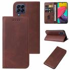 For Samsung Galaxy M53 5G Magnetic Closure Leather Phone Case(Brown) - 1