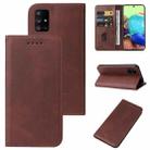 For Samsung Galaxy A71 5G Magnetic Closure Leather Phone Case(Brown) - 1