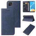 For OPPO A15s Magnetic Closure Leather Phone Case(Blue) - 1