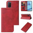 For OPPO A52 Magnetic Closure Leather Phone Case(Red) - 1