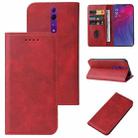 For OPPO Reno Z Magnetic Closure Leather Phone Case(Red) - 1