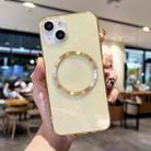 For iPhone 13 mini CD Texture MagSafe TPU Phone Case (Transparent Yellow) - 1